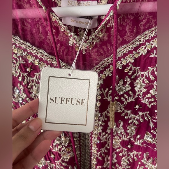 Suffuse Maroon Embroidered Women's Dress - Picture 6 of 6